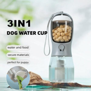 3-in-1 Portable Dog Water Cup – Hydration, Snacks & Clean-Up in One