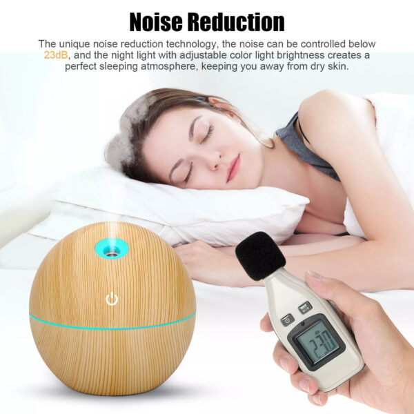 USB Aroma Humidifier with 7-Color LED Lights – Ultrasonic Cool Mist Diffuser - Image 2