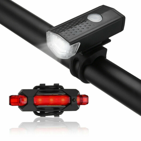 USB Rechargeable LED Bicycle Light Set – Front & Rear, Rainproof - Image 9