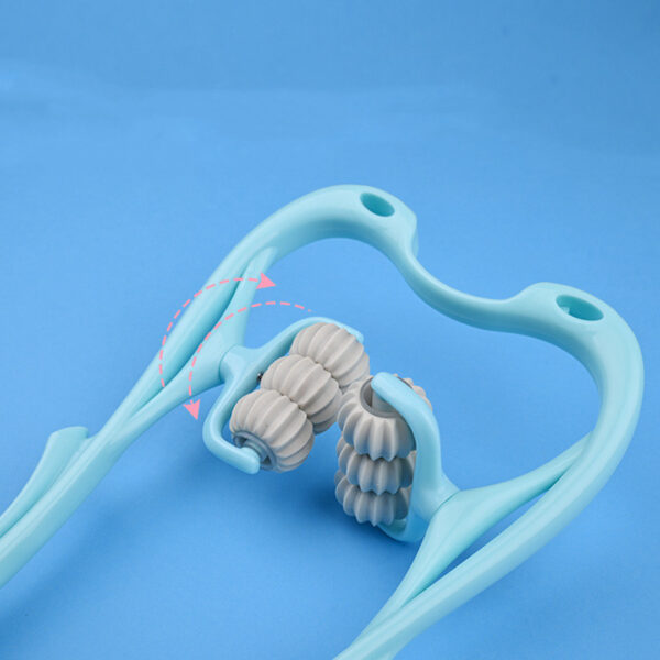 Multifunctional Manual Six-Wheel Neck Massager – Ergonomic, Portable Relief - Image 4