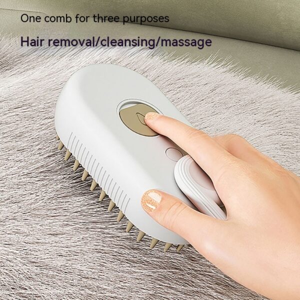3-in-1 Electric Spray Cat Steam Brush – Groom, Massage & De-Shed - Image 2