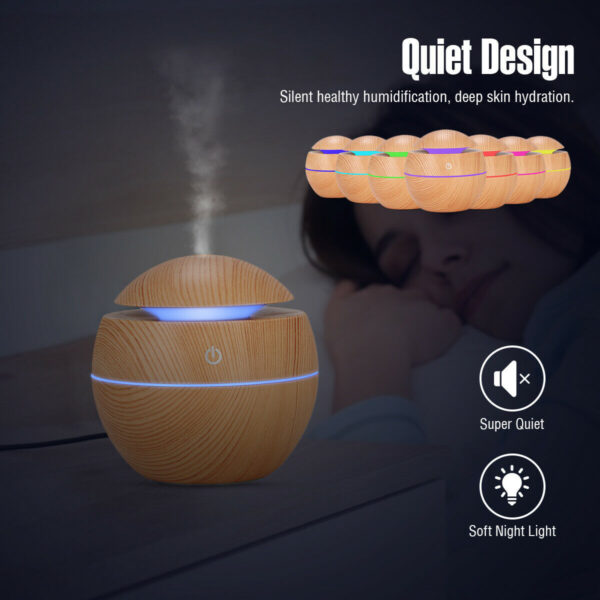 USB Aroma Humidifier with 7-Color LED Lights – Ultrasonic Cool Mist Diffuser - Image 3