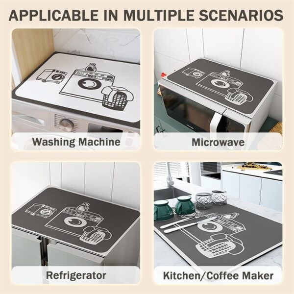 Gray Anti-Vibration Washing Machine Mat – Shock Absorption & Noise Reduction - Image 2