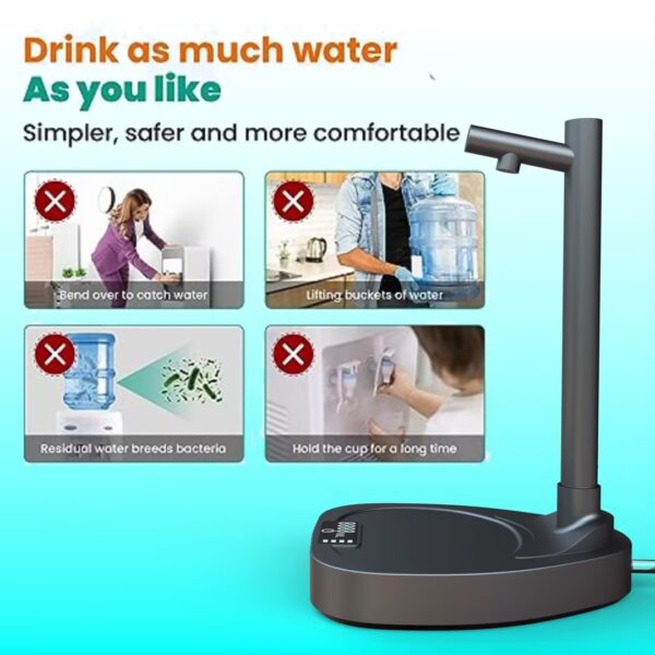 Automatic Rechargeable Water Dispenser with Extension Stand - Image 2