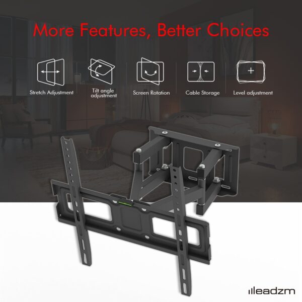 TMDS-105 Wall-Mounted TV Stand – Full Motion, Heavy-Duty, Adjustable - Image 3